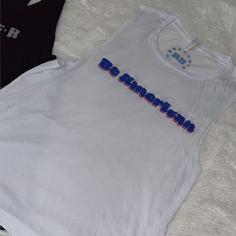 Trendy Women's Graphic Tank Tops - Black and White - Picture 6 of 7